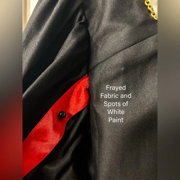 Queen Of Hearts Costume Sz S Handmade Red Gold Gown Alice In Wonderland Cosplay - Picture 9 of 16